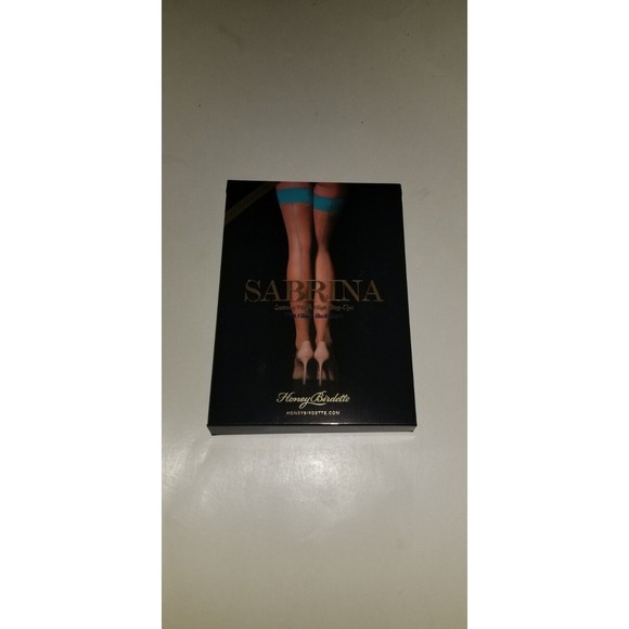 Honey Birdette Sabrina Stockings Luxury Thigh High Stay Ups new - Picture 3 of 5